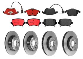 Kit De Balatas Cerámicas, 2 Discos Ventilados Y 2 Discos Sólidos Delanteros Y Traseros