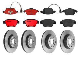 Kit De Balatas Cerámicas, 2 Discos Ventilados Y 2 Discos Sólidos Delanteros Y Traseros