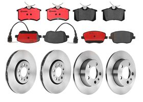 Kit De Balatas Cerámicas, 2 Discos Ventilados Y 2 Discos Sólidos Delanteros Y Traseros