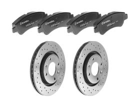 Kit De Balatas Bajos Metales Y 2 Discos Hiperventilados Delanteros