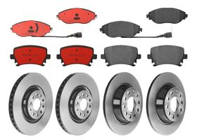 Kit De Balatas Cerámicas, 2 Discos Ventilados Y 2 Discos Sólidos Delanteros Y Traseros