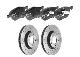 Kit De Balatas Bajos Metales Y 2 Discos Hiperventilados Delanteros