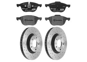 Kit De Balatas SportXtra Y 2 Discos Hiperventilados Delanteros