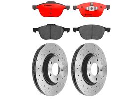 Kit De Balatas Cerámicas Y 2 Discos Hiperventilados Delanteros