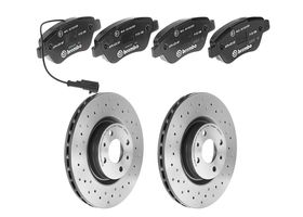 Kit De Balatas Bajos Metales Y 2 Discos Hiperventilados Delanteros