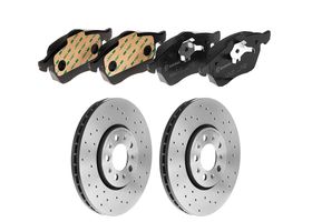 Kit De Balatas Bajos Metales Y 2 Discos Hiperventilados Delanteros