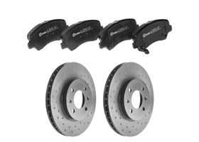 Kit De Balatas Bajos Metales Y 2 Discos Hiperventilados Delanteros