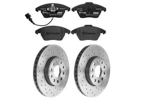 Kit De Balatas SportXtra Y 2 Discos Hiperventilados Delanteros