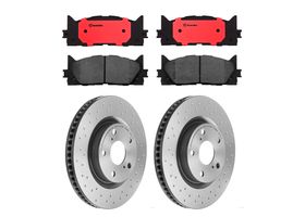 Kit De Balatas Cerámicas Y 2 Discos Hiperventilados Delanteros