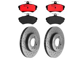 Kit De Balatas Cerámicas Y 2 Discos Hiperventilados Delanteros