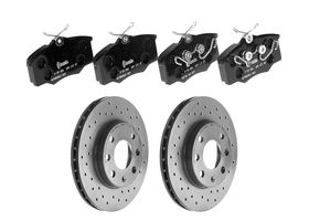 Kit De Balatas Bajos Metales Y 2 Discos Hiperventilados Delanteros