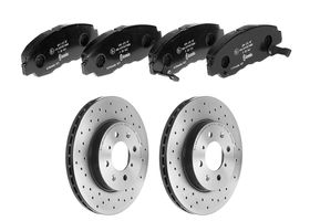 Kit De Balatas Bajos Metales Y 2 Discos Hiperventilados Delanteros