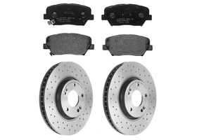 Kit De Balatas Bajos Metales Y 2 Discos Hiperventilados Delanteros
