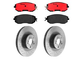 Kit De Balatas Cerámicas Y 2 Discos Hiperventilados Delanteros