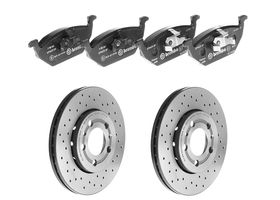 Kit De Balatas Bajos Metales Y 2 Discos Hiperventilados Delanteros