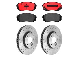 Kit De Balatas Cerámicas Y 2 Discos Hiperventilados Delanteros