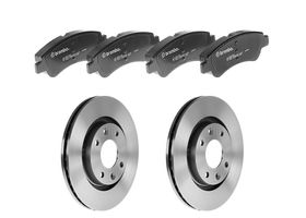 Kit De Balatas Bajos Metales Y 2 Discos Ventilados Delanteros