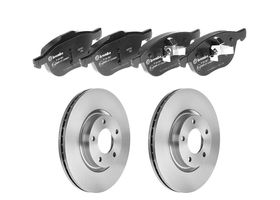 Kit De Balatas Bajos Metales Y 2 Discos Ventilados Delanteros