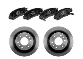 Kit De Balatas Bajos Metales Y 2 Discos Ventilados Traseros