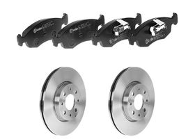 Kit De Balatas Bajos Metales Y 2 Discos Ventilados Delanteros