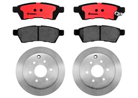 Kit De Balatas Cerámicas Y 2 Discos Ventilados Traseros