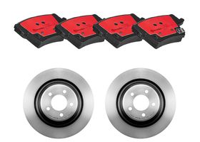 Kit De Balatas Cerámicas Y 2 Discos Ventilados Traseros