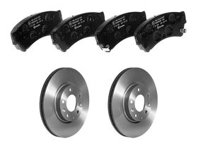 Kit De Balatas Bajos Metales Y 2 Discos Ventilados Delanteros