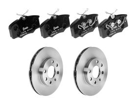 Kit De Balatas Bajos Metales Y 2 Discos Ventilados Delanteros