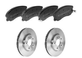 Kit De Balatas Bajos Metales Y 2 Discos Ventilados Delanteros