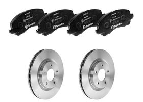 Kit De Balatas Bajos Metales Y 2 Discos Ventilados Delanteros