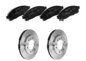 Kit De Balatas Bajos Metales Y 2 Discos Ventilados Delanteros