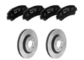 Kit De Balatas Bajos Metales Y 2 Discos Ventilados Delanteros