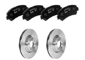 Kit De Balatas Bajos Metales Y 2 Discos Ventilados Delanteros