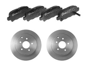 Kit De Balatas Bajos Metales Y 2 Discos Ventilados Traseros