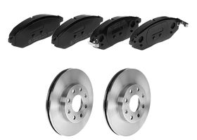 Kit De Balatas Bajos Metales Y 2 Discos Ventilados Delanteros