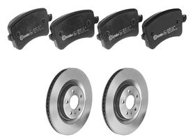 Kit De Balatas Bajos Metales Y 2 Discos Ventilados Traseros