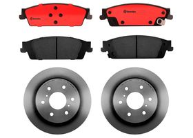 Kit De Balatas Cerámicas Y 2 Discos Ventilados Traseros