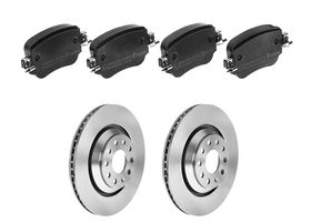 Kit De Balatas Bajos Metales Y 2 Discos Ventilados Traseros