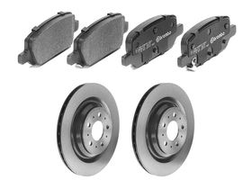 Kit De Balatas Bajos Metales Y 2 Discos Ventilados Traseros