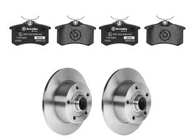 Kit De Balatas SportXtra Y 2 Discos Sólidos Traseros