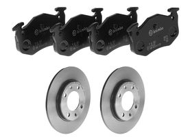 Kit De Balatas Bajos Metales Y 2 Discos Sólidos Traseros