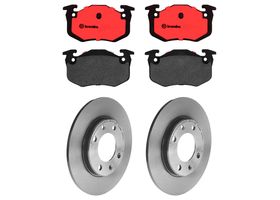 Kit De Balatas Cerámicas Y 2 Discos Sólidos Traseros