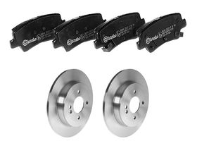 Kit De Balatas Bajos Metales Y 2 Discos Sólidos Traseros