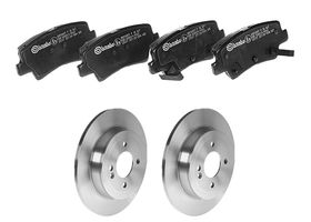 Kit De Balatas Bajos Metales Y 2 Discos Sólidos Traseros