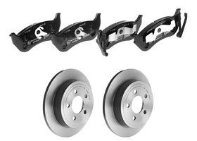 Kit De Balatas Bajos Metales Y 2 Discos Sólidos Traseros