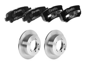 Kit De Balatas Bajos Metales Y 2 Discos Sólidos Traseros