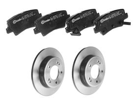 Kit De Balatas Bajos Metales Y 2 Discos Sólidos Traseros