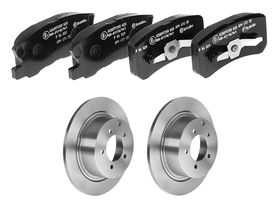 Kit De Balatas Bajos Metales Y 2 Discos Sólidos Traseros