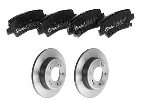 Kit De Balatas Bajos Metales Y 2 Discos Sólidos Traseros
