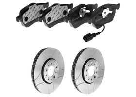 Kit De Balatas Bajos Metales Y 2 Discos Ranurados Delanteros